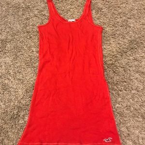 Red-Orange ribbed Hollister tank top